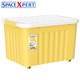 SPACEXPERT塑料收納箱特大號儲物箱學(xué)生書(shū)箱兒童玩具整理搬家打包周轉箱 黃色 【實(shí)測盛水容積80L】單只裝