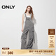 ONLY春夏休閑百搭簡約口袋綁帶背帶褲休閑褲女|12427S002 E40 寒冬灰色 160/64A/S
