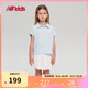 NEW BALANCE4-14歲女童夏季百褶校園風(fēng)T恤短裙套裝