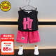 G.DUCKKIDS小黃鴨男童夏裝套裝2024新款兒童衣服韓版時(shí)尚一歲寶寶運(yùn)動(dòng)兩件套 玫紅色 100 尺碼2~3歲【 90-100cm】
