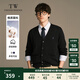 Teenie Weenie Men小熊男裝簡約風(fēng)休閑學(xué)院風(fēng)毛針織開衫春裝毛衣 藏青色 L 175