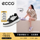 愛步（ECCO）板鞋女 倪妮同款增高厚底輕盈透氣百搭拼色休閑鞋 街頭ACE856823 黑色/灰白色85682350020 38