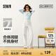 森馬森柔牛仔|森馬牛仔褲女時(shí)尚拖地褲顯腿長(zhǎng)2025新款春季闊腿褲簡(jiǎn)約 香草白10725 L