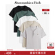 ABERCROMBIE & FITCH男裝24夏款5件組合裝經(jīng)典小麋鹿亨利領(lǐng)短袖T恤KI124-4177 黑色，白色，灰色，米色，綠色 M