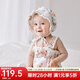 OAK FAMILY寶寶吊帶包屁衣竹棉無袖春夏季女寶三角爬服滿月 小美人魚 不含帽子 73cm （推薦6-9個(gè)月）