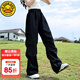 G.DUCKKIDS小黃鴨女童工裝褲夏季冰絲兒童褲子中大童防蚊褲女孩夏裝運動長褲 黑色 160 尺碼13~14歲【150-160cm】
