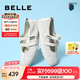 百麗（Belle）周雨彤同款酒心糖休閑鞋女25夏新商場款芭蕾瑪麗珍鞋D8L1DBQ5 薄霧米 【周雨彤同款】 37 (235mm)