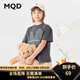 馬騎頓（MQD）MQD童裝25夏新品圓領(lǐng)T恤寶寶卡通休閑短袖時(shí)尚T恤 深灰 160