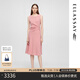 歌力思（ELLASSAY）2025夏季新款三醋纖粉色溫柔氣質(zhì)掐腰無(wú)袖連衣裙女EWE362Y15900 藕粉色 S