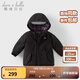 戴維貝拉（DAVE＆BELLA）女童羽絨服男童90絨保暖羽絨衣兒童冬裝幼兒新年寶寶冬季外出服 科技黑DB16448-A 120 cm（建議身高110-120cm）