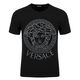 VERSACE JEANS COURTURE范思哲衣服社會精神小伙短袖T恤夏季網(wǎng)紅新款同款瓦薩其短袖 黑色 范思哲 2XL 范思哲