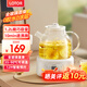 LOTOR嬰兒調(diào)奶器暖奶器沖奶溫奶文乃凈萃養(yǎng)生壺迷你家用多功能全玻璃燒水壺煮茶壺 輕音燉煮 0金屬恒溫 【紅外水位水溫監(jiān)控】 1.2L 全玻璃入門款