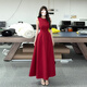 GARNUO紅色無(wú)袖連衣裙女夏季法式訂婚禮服新娘敬酒服收腰顯瘦紅裙子長(cháng)裙 紅色【無(wú)袖長(cháng)款】 M 【101-110斤】