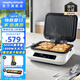 摩飛電器（Morphyrichards）多功能早餐機(jī)電餅鐺雙面加熱家用三明治機(jī)大火力煎烤機(jī)烙餅機(jī)懸浮加深可拆洗上下盤 MR8601 椰奶白【5檔火力丨30mm烤盤丨1800w】