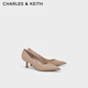 CHARLES&KEITH簡(jiǎn)約通勤尖頭高跟鞋單鞋婚鞋女鞋子女生日禮物女CK1-60361352 Nude肉色 38