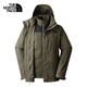 The North Face北面沖鋒衣男羽絨內膽三合一戶(hù)外防水保暖81QS 綠色/21L XL