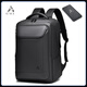AIBAG【風(fēng)冷散熱背包】風(fēng)扇男士雙肩包大容量旅行背包17英寸防水電腦包 黑色1（防水+充電+送1W充電寶）
