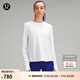 lululemon丨Mesh Panelled女士跑步網(wǎng)面拼接長袖T恤速干 LW3HRDS 白色 M /8