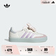 adidas T頭鞋 SAMBAE裝飾花朵厚底增高板鞋德訓(xùn)鞋阿迪達(dá)斯三葉草   白/淺紫/清澈灰   36.5