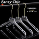 FANCYCHIC亞克力衣架透明服裝店專(zhuān)用仿亞克力水晶衣架成人褲架婚紗衣?lián)?金色圓鉤15CM 女款1.0平頭衣架(10個(gè)裝)