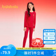 巴拉巴拉兒童秋衣秋褲套裝蛇年女童保暖內衣本命年紅色睡衣潮209125169004