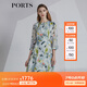PORTS寶姿春夏新品女裝七分袖收腰顯瘦連衣裙LM8D058MPP095 奶綠色印花 L (8)