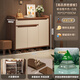 半隅雅居鞋柜門(mén)口入戶(hù)柜新款2025爆款家用新中式收納柜一體靠墻玄關(guān)柜鞋架 【加厚密度板】郁金檀木色90*100cm 組裝（贈送安裝工具）