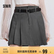 森馬（Semir）半身裙女腰帶西裝百褶裙顯瘦2025春季女團(tuán)風(fēng)遮胯短裙109125120001