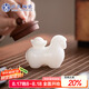蘇氏陶瓷（SUSHI CERAMICS）冰種玉瓷馬上有錢茶寵擺件禮盒裝茶桌茶具配件高檔伴手禮