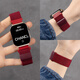 watchbond適用華為手表FIT4表帶FIT4pro智能手環(huán)運動(dòng)尼龍watch fit3新款腕表腕帶女夏天表鏈金屬磁吸配件男 平紋【磁吸扣-編織回環(huán)】酒紅 適用華為Watch Fit4/Fit4p
