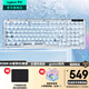 羅技（Logitech）ALTO KEYS K98M/K98S客制化機械鍵盤(pán) 無(wú)線(xiàn)藍牙鍵盤(pán)雙模mac ipad鍵盤(pán)98鍵游戲辦公家用鍵盤(pán)AI熱插拔 K98M白+冰塊白透明鍵帽