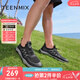 天美意男鞋厚底帥氣百搭網(wǎng)面運動鞋男休閑鞋春秋款3QL01BM4 黑灰 41