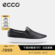 愛(ài)步（ECCO）休閑鞋女鞋 25年夏季牛皮休閑板鞋一腳蹬板鞋 柔酷219253 黑色21925301001 35