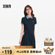 森馬（Semir）連衣裙女拼接格子假兩件學(xué)院風(fēng)2025夏季收腰polo裙107425114001