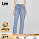 Lee25春夏新品429標(biāo)準中腰直腳五袋款天絲淺藍色女牛仔褲涼涼褲