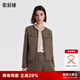 歌莉婭羊毛短外套水洗羊毛洋氣高級感氣質(zhì)通勤小個子短款1B9L6E040 86Y咖啡色 S