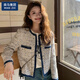 棉致獨(dú)特超火好看小香風(fēng)外套女春2025年新款小個(gè)子粗花呢流行上衣 圖片色 S _建議85-105斤