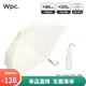 Wpc.小巧輕量防曬傘遮光遮熱晴雨兩用防曬傘折疊便攜遮陽傘彎鉤太陽傘 黑膠桃心鏤空款 米白801-17464