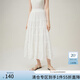 范思藍(lán)恩白色蛋糕裙半身裙女夏季2024年新款仙女裙遮肚藏肉長(zhǎng)裙 白色 S