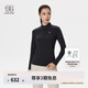 KOLON SPORT/可隆半拉鏈長袖T恤 女子戶外登山S-FUNCTIONAL吸濕速干內(nèi)搭 LKZT5SN064-BK 黑色 L 170/92A