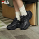 斐樂(lè)（FILA）官方女鞋魚(yú)刺4代老爹鞋運(yùn)動(dòng)鞋2025春季新款增高鞋休閑鞋 黑-BK 37.5