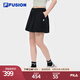 FILA FUSION斐樂(lè)潮牌針織短褲女2025夏季新款時(shí)尚休閑寬松三分褲 正黑色-BK S 160/62A/S
