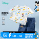 迪士尼寶寶（Disney Baby）迪士尼童裝男童套裝潮酷米奇短袖套裝舒適柔軟24年夏新品 白色+牛仔藍(lán) 100
