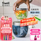 SWELL保溫飯盒上班族保溫桶可燜燒微波保溫碗不銹鋼餐盒超級保溫便當(dāng)盒 藏藍(lán)大理石3層636ml-含內(nèi)膽