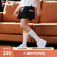 FILA斐樂兒童童裝短褲2025年夏季新款女中大童網(wǎng)球百褶裙褲短裙 傳奇藍(lán)-NV 150