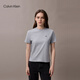 Calvin KleinJeans25春夏女士刺繡字母休閑ck凈色純棉圓領(lǐng)短袖T恤47A219G