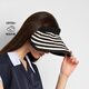 卡蒙（Kenmont）空頂帽女防曬大帽檐百搭條紋遮臉遮陽(yáng)帽防紫外線(xiàn)女太陽(yáng)帽6249