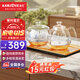 金灶（KAMJOVE）涌泉式自動上水電熱水壺 玻璃燒水壺家用智能保溫電茶壺茶具電茶爐茶臺燒水壺一體 0.8L H9 (20*37cm)豎版按鍵