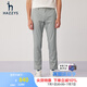 哈吉斯（HAZZYS）男裝 夏款直筒時(shí)尚潮流垂感涼感休閑長(cháng)褲ATDZP03BP21 淺灰色LE 34 （175/82A）