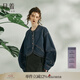 日著原創(chuàng)設(shè)計(jì)女裝2025秋季小個(gè)子寬松新復(fù)古回潮圓領(lǐng)套色牛仔短外套 影藍(lán) M
